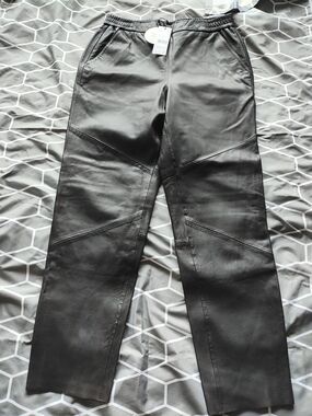 Lamb Leather Women Pants - Modern Straight Fit 42